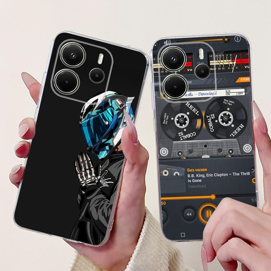 Silicone Case For Xiaomi Redmi Note 14 4G EU 2025 Cover Cool Lion Leopard Dragon Animals Soft Slim Coque For Note14 4G EU Fundas