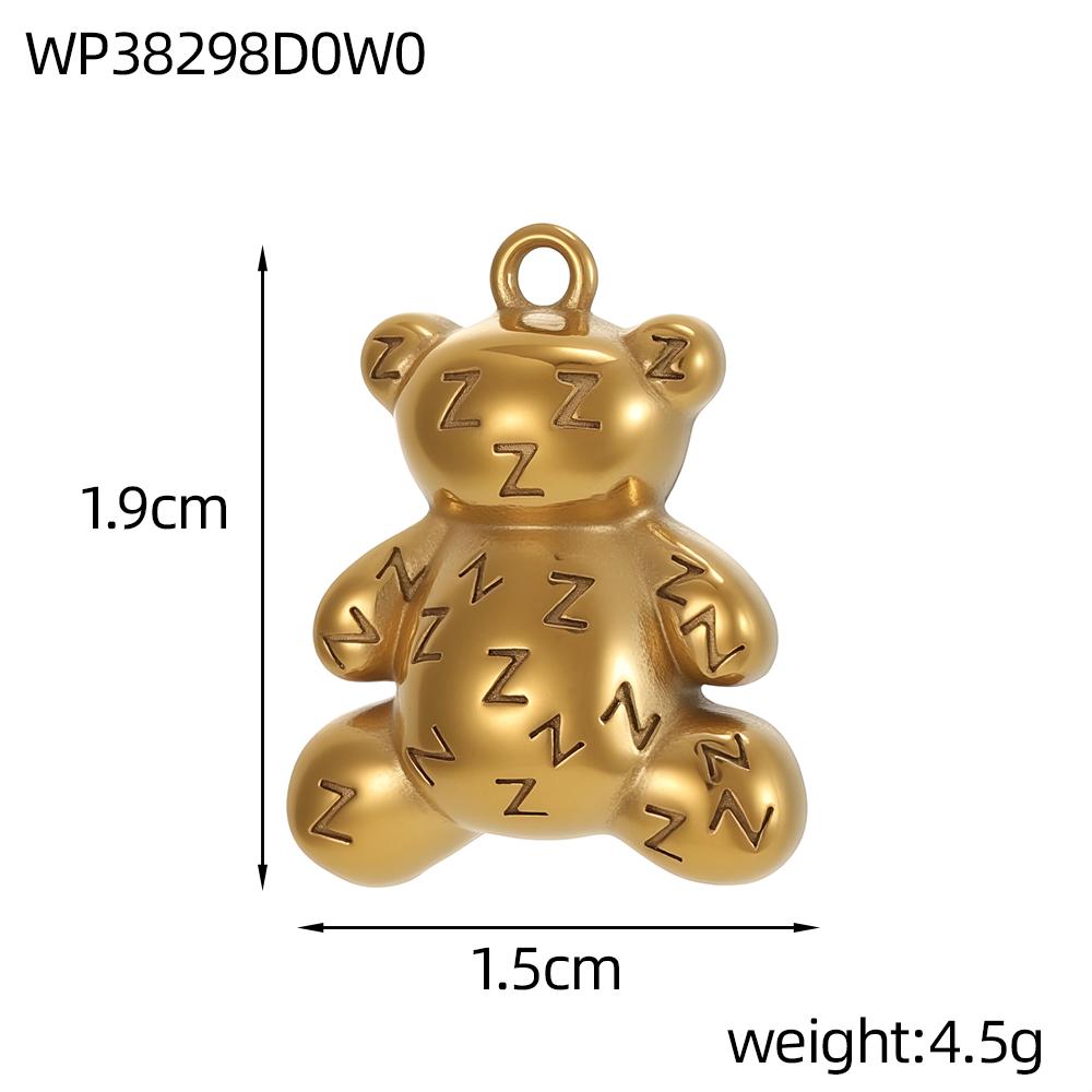 CARLIDANA Trendy 3D Spaceman Astronaut Pendant Space Themed Gold Plated DIY Accessories Stainless Steel Moon Heart Jewelry Charm
