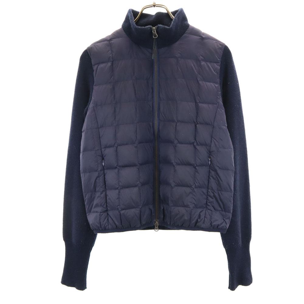 TAION Knit Switching Down Jacket M Navy Women Used