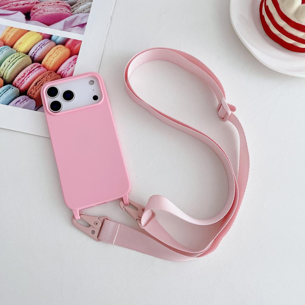 Applicable to iPhone17ProMax mobile phone case Crossbody lanyard Apple 16Pro matte 15 anti-drop 14 protective case
