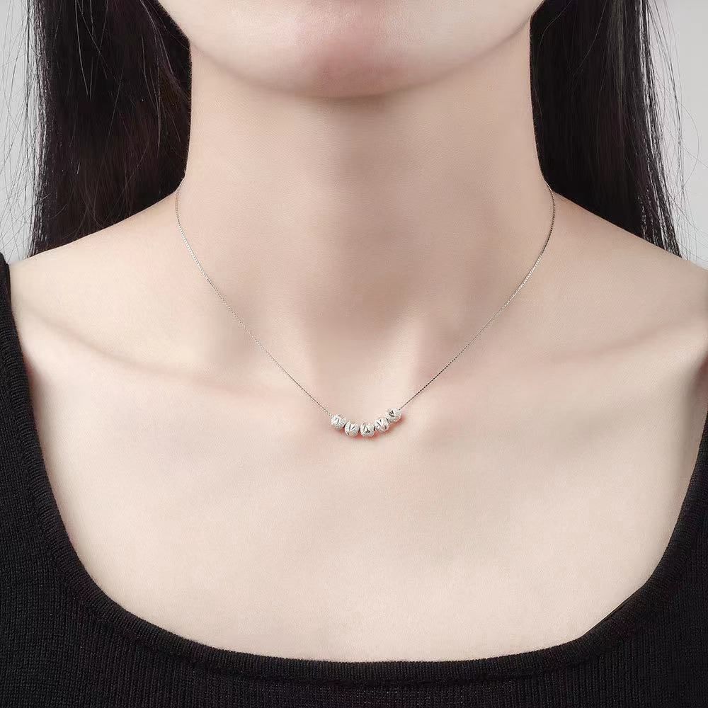 

Bead Pendant Transfer Bead Golden Necklace Gold Bead Necklace Korean Style Necklace Female Necklace