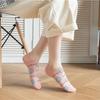 5Pairs Cotton Love Short Socks Hamburger Women's Socks Korean Style Flower Boat  Ankle Socks  Sports