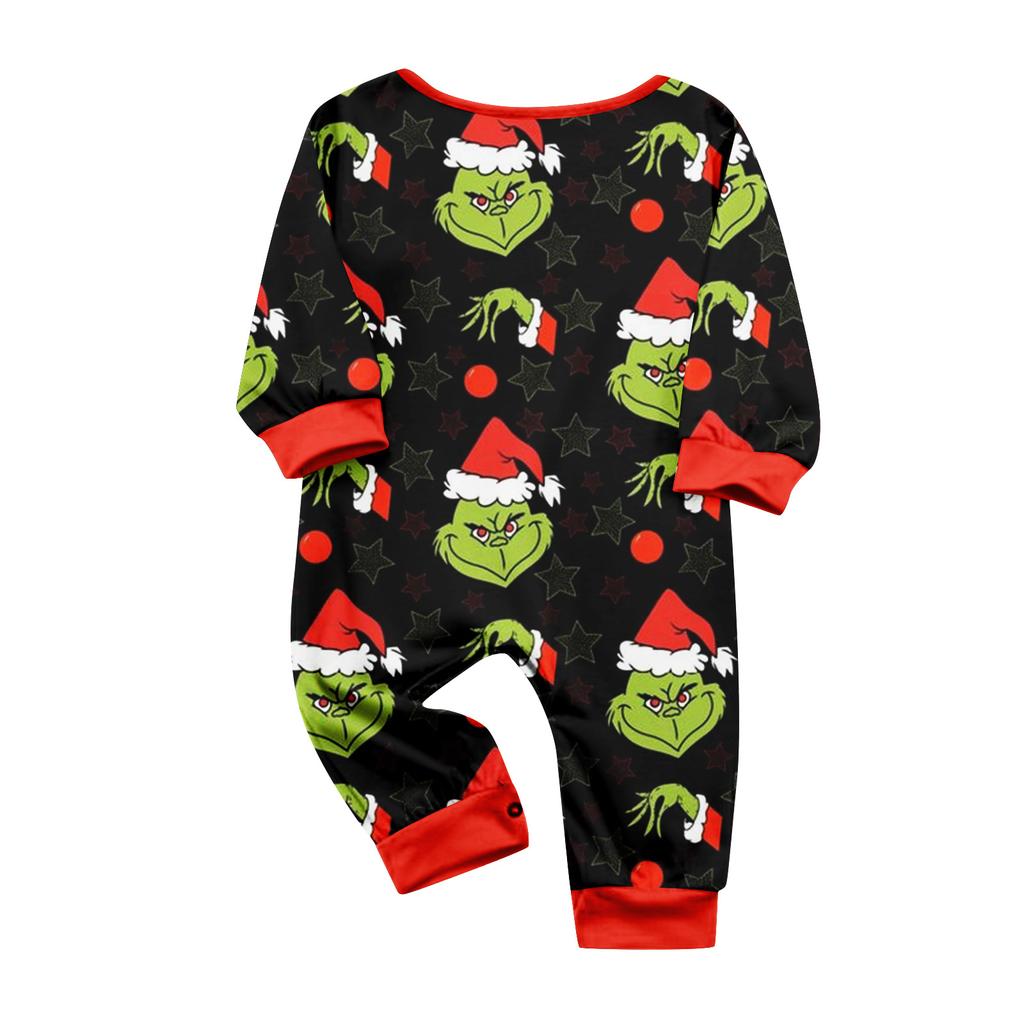 Christmas Print Cute Family Set Pajamas, Home Clothes, Family Set Long Sleeve Top Pants Set