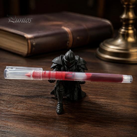 Stylish Desktop Pen Display 3D Printed Knight Holder, Medieval Armor Pencil Stand Figurine Organizer, Creative Ornament for Office Study Gaming Table