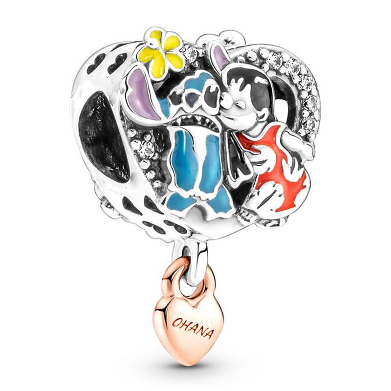 European Style Stitch Charm Beads for Jewelry Making, Pandora Compatible Alloy Enamel Stitch Dangle Charms, DIY Bracelet Necklace Accessories