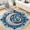1pc Moon Swirls Office Round Area Rug,  Mat Suitable For Office, Under Office Chairs Bedroom Living Room Home Decor, Room Deco