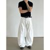Blaexit Retro Light American-Style Work Pants Cleanfit White Scimitar Pants Men's Casual Loose Wide-Leg Pants