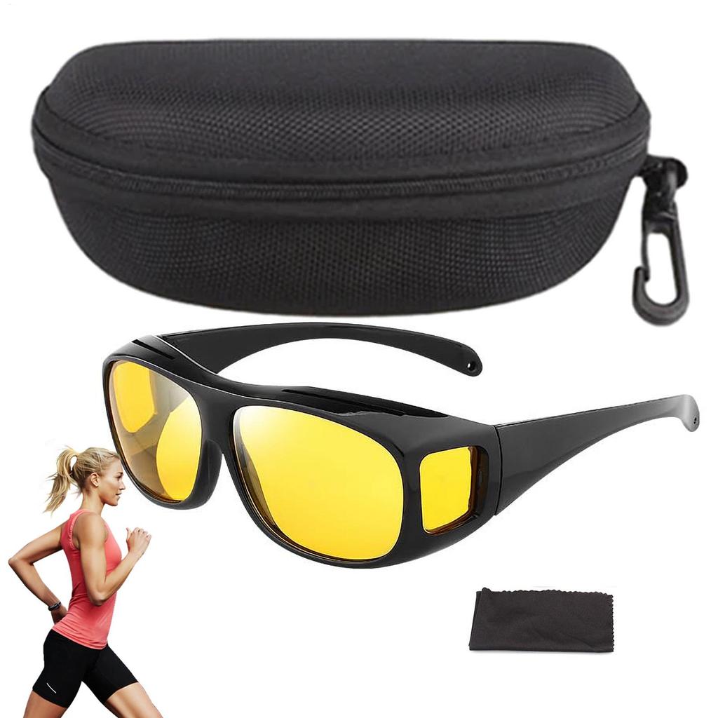 Anti Glare Glasses Night Driving Fit Over Glasses Anti Glare Driving Glasses Polarized Anti-glare Yellow Tinted Glasses