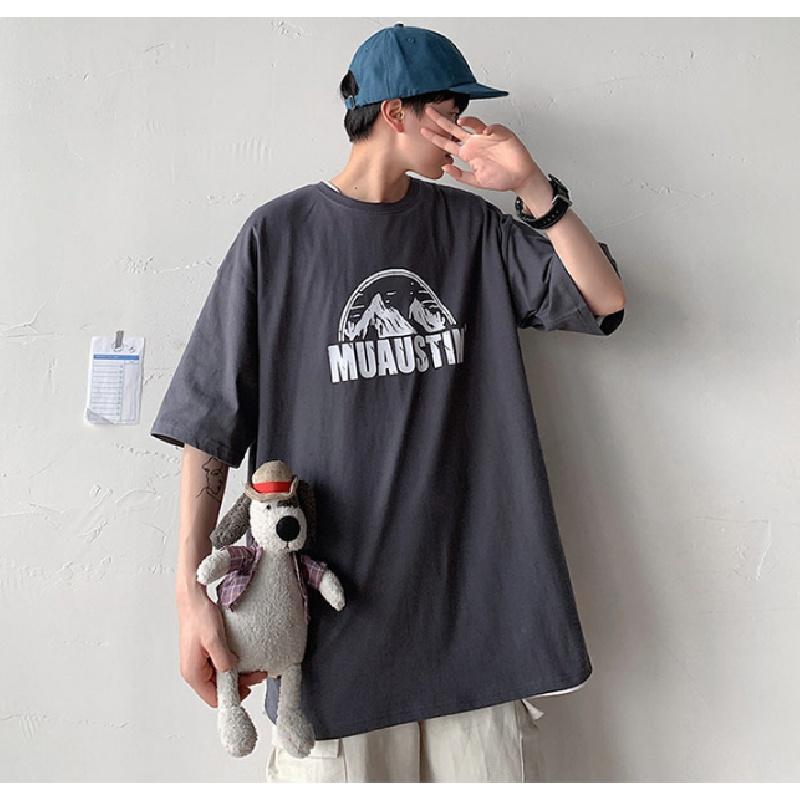 M-5XL Männer Kurzarm T-Shirts Brief Grafik Druck T Shirt Casual Tee für Mann Rundhals Retro Tops für