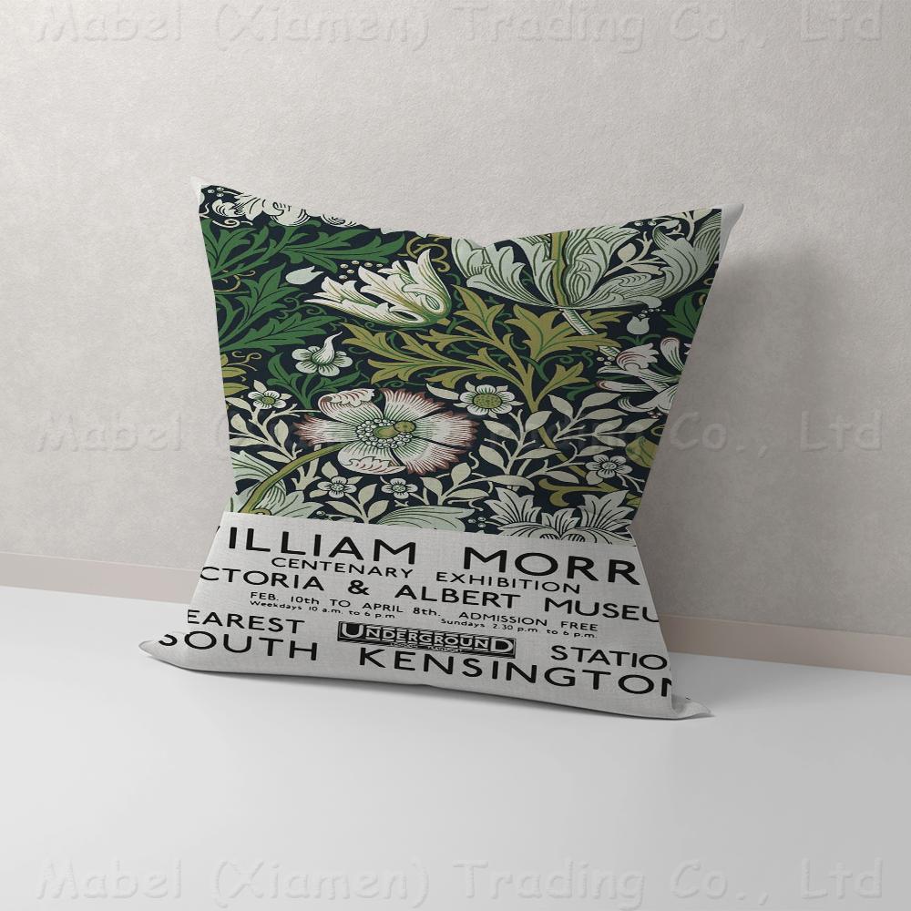 

William Morris Exhibition Butterfly Moon & Stars Art Pillow Anime Pillow Sofa Bed Head Cover Cushion Cover 45x45 Cm Fashion 40x40cm16x16Inch