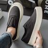 Men's 2025 Trendy Thick-Soled Canvas Slip-Ons: Breathable, Non-Slip, Wear-Resistant Casual Shoes for Spring & Autumn