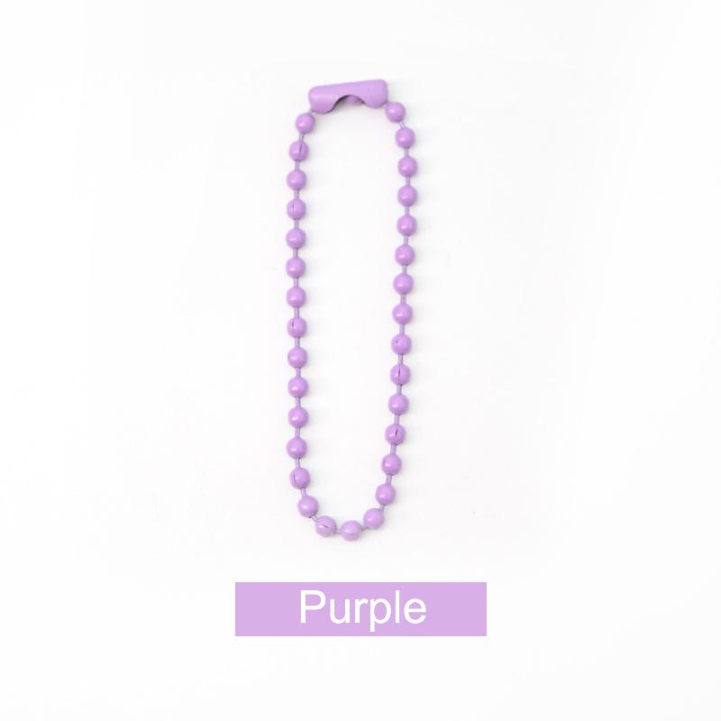 

10/30pcs Colorful Ball Bead Chains Fits Key Chain Hand Tag Connector for DIY Bracelet Jewelry Making Accessorise 10CM 12CM 2.4mmx10cm - 10pcs фиолетовый