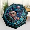 Underwater Treasures Pattern Umbrella, Portable and Foldable Design, 8 Ribs, a Casual Accessory for Halloween, Christmas, and Birthday Gifts.