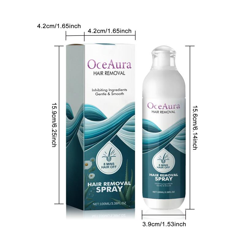 Hair Removal Spray for Body OceAura Non Irritating Gentle Formula for Underarm Leg Arm Fast Painless At Home Use