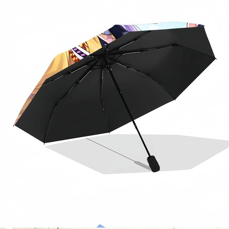 KPop Demon Hunters Print Automatic Open Close Umbrella, Portable Foldable Umbrella, for Outdoor Commute Camping Trip, Ideal Birthday Gift
