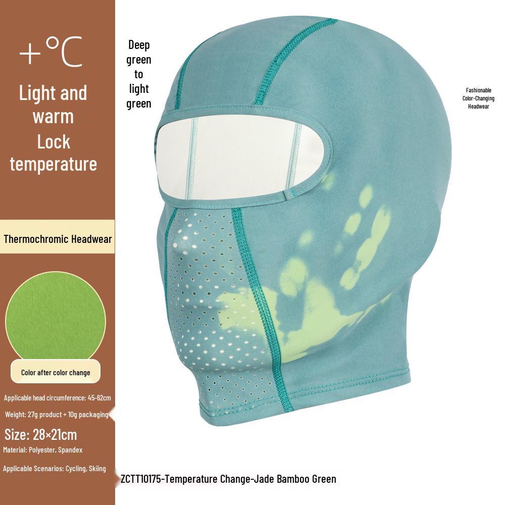 Color-Changing Thermal Winter Cycling Balaclava: Velvet-Lined, Windproof, Heat-Sensitive Ski Face Mask.