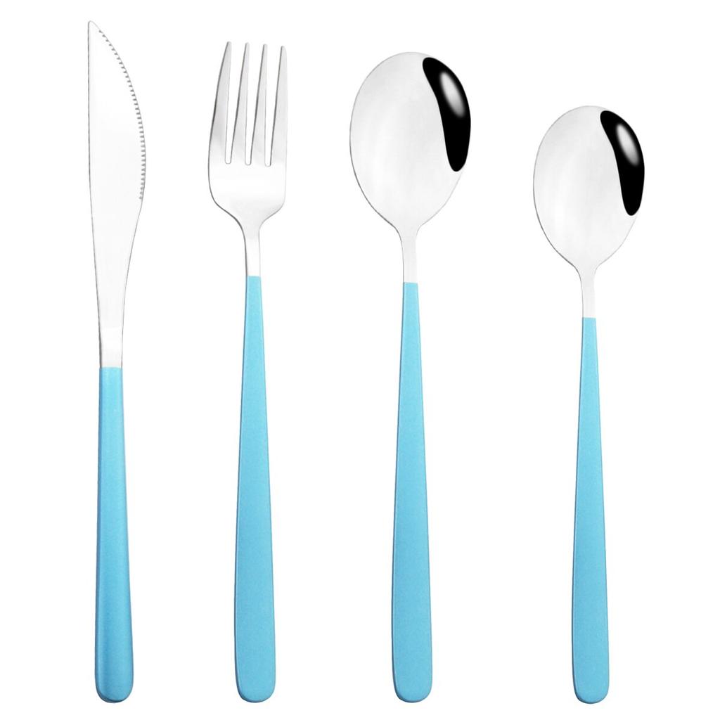 4Pcs/Set Knife Fork Spoon Dinnerware Cutlery Set 304 Stainless Steel Tableware Flatware Set Black Gold Set Kitchen Dining Silverware Set