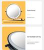 Wall-Mounted Double-Sided Telescopic LED Makeup Mirror