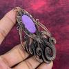 Purpurite Gemstone Pendant Copper Wire Wrapped Octopus Pendant Gifts For Women