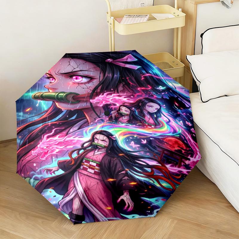 Japanese-style Cartoon Demon Slayer Kamado Tanjiro & Kamado Nezuko Umbrella Including Home Travel and Outdoor Activities Multi Functional Umbrella 27