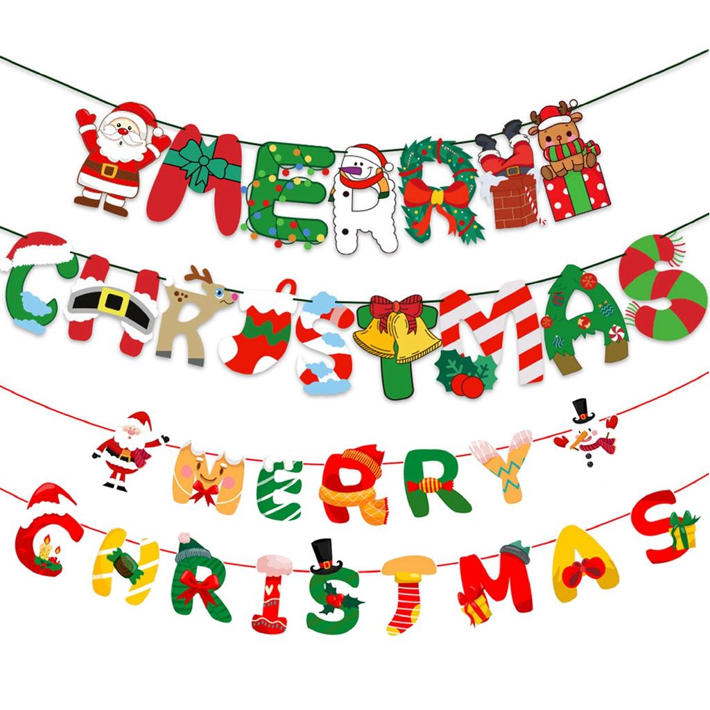 Christmas Banner 2025 Merry Christmas Decorations for Home Garland Santa Claus Navidad Natal Xmas Gift Noel Decor New Year 2025