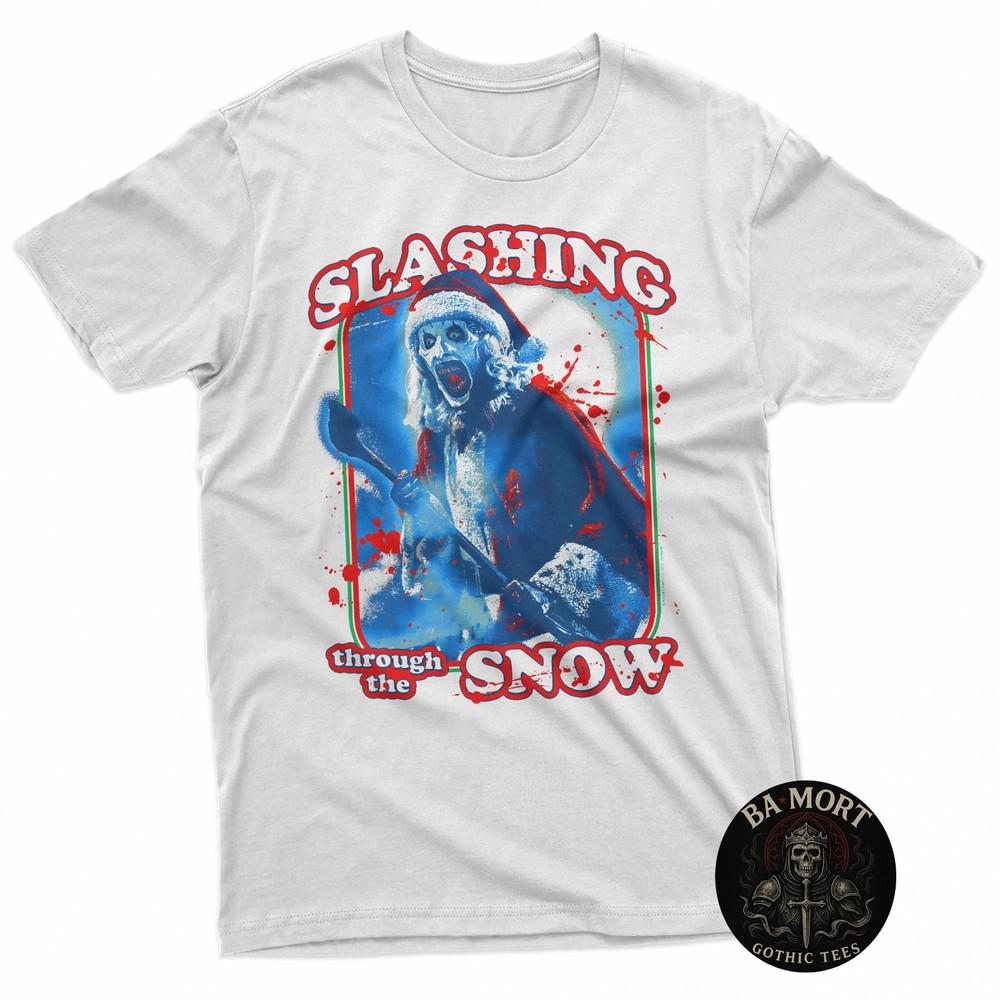 Terrifier Slashing Through The Snow Christmas Horror Movie TShirt Unisex T-Shirt S