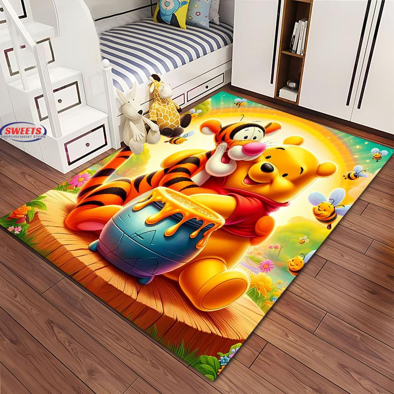 1 Pezzo Tappeto Area Winnie the Pooh Tigger, Tappeti Soggiorno e Camera da Letto, Tappetino Divano Camera Bambini, Tappeto Antiscivolo Pavimento Zerbino, Regalo per Bambini