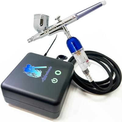 Airbrush Works Kompresor do aerografu 12V 2A 24W Idealny do Idealny do sztuki i profesjonalnego wsparcia Idealny do hobby Bez ładowania Zasilacz 12V AW-C1