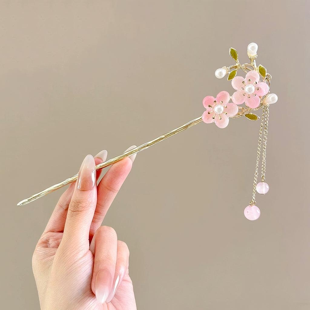 1 ks elegantní čínský styl květina motýl střapec vlásenka vintage vlasový nástroj denní nošení vánoční dárek pro ženy šperky vlasový doplněk