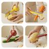 Freistehendes 3-in-1-Schälmesser mit Bürste, scharfe Edelstahl-Schälwerkzeuge, ergonomischer ABS-Griff für Kartoffel-/Karotten-Küchenhelfer, Geschenk