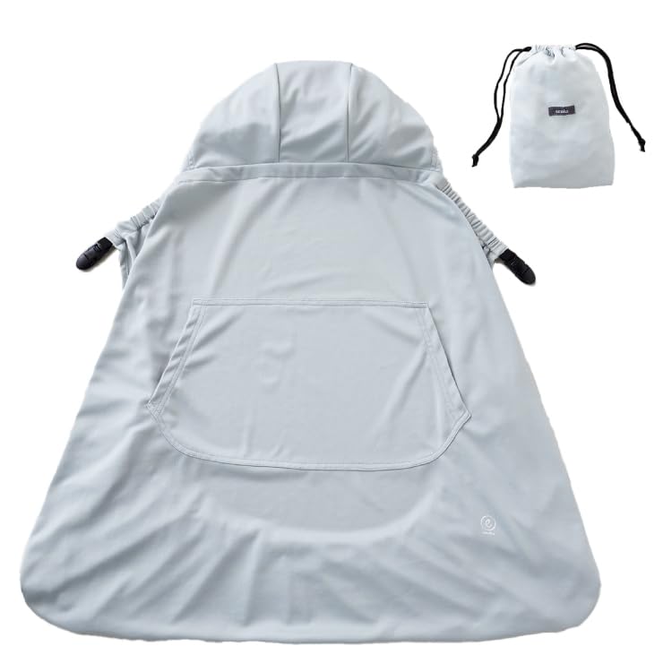 

emoka Baby Carrier UV Cape with Cooling Touch and UV Protection (Gray)