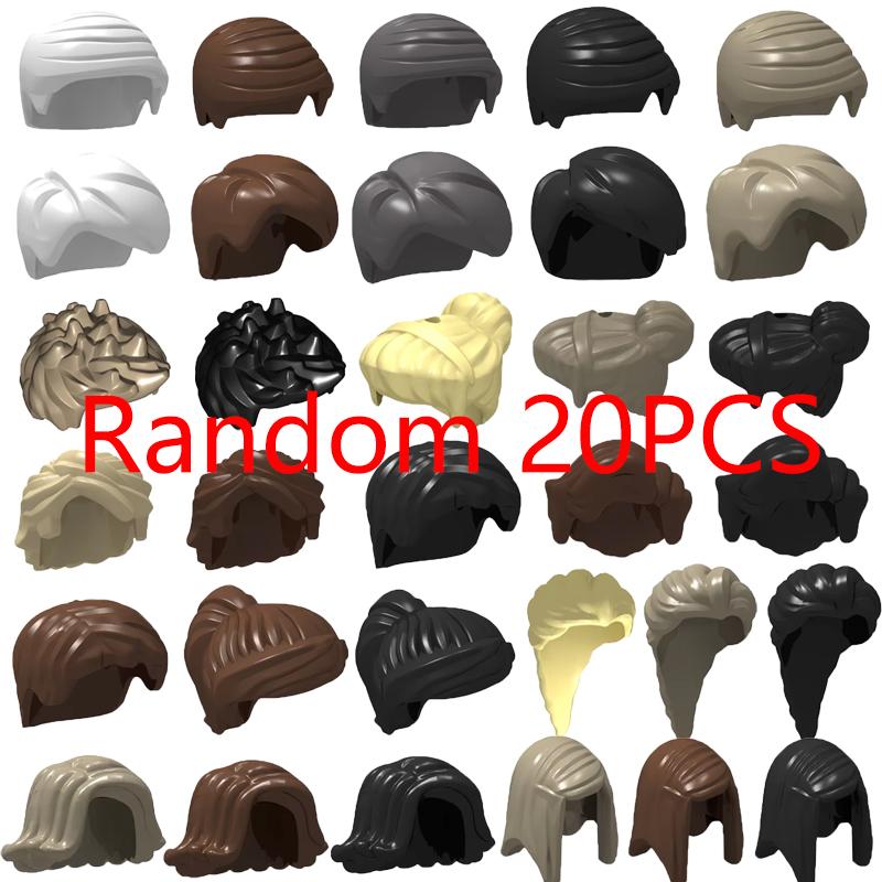 MOC City Small Particles Building Blocks Boys Girls Figures Accessories Curly Hair Beard Set Mini Bricks Toys Gifts For Kids G01
