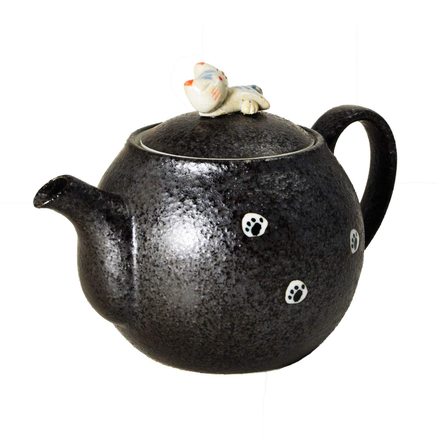 

Mino Ware Edoya Good Night Cat Pot Teapot Black E-00209 чёрный