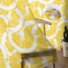 Summer Lemon Fruit Texture Tulle Curtains For Living Room Decoration Modern Chiffon Sheer Voile Kitchen Curtain