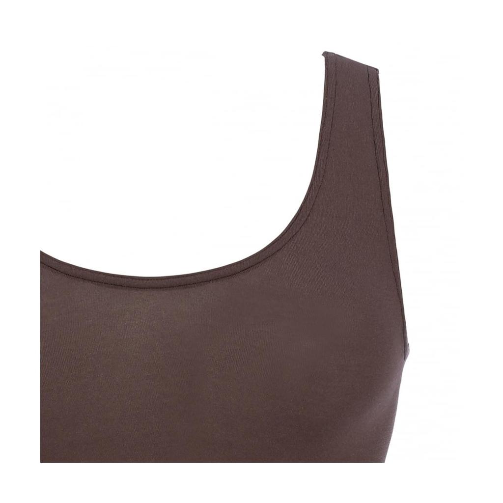 Triumph Cotton Soft to the Sleeveless Top 1053 Size M 100% Innerwear, Touch, 5380, (Brown),