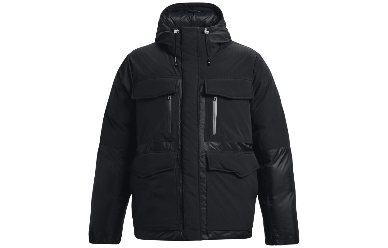 Under Armour Jackets Men s Black Hooded Moderate 1372653-001 XXL