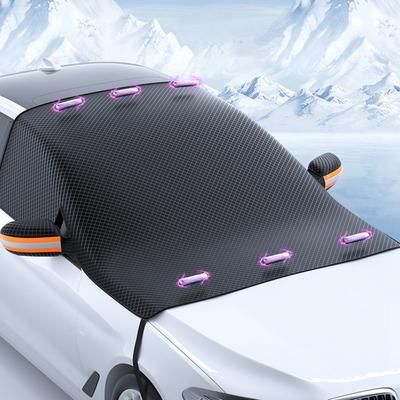 Housse de pare-brise pour glace et neige Housse de voiture imperméable toutes saisons Magnétique Coupe-vent Ignifuge Pare-soleil pour pare-brise
