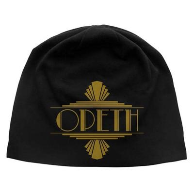 Opeth – Beanie mit JD-Print und Art-Deco-Logo