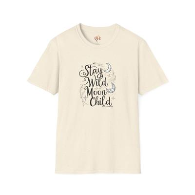 Stay Wild Moon Child T-Shirt, Boho Tee, Geschenk für Naturliebhaber, Unisex Freizeit,
