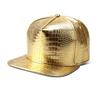 Big Size Crocodile Leatherpattern Baseball Cap Unisex Adjustable Trend Hip Hop Style Cross Skull Flat Brim Duck Tongue Hat