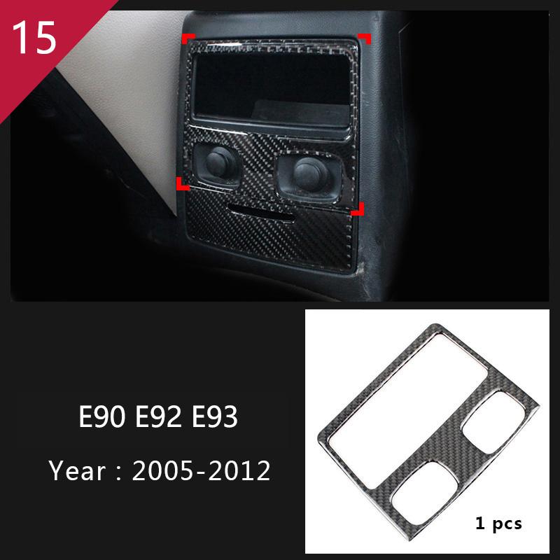 Carbon Fiber Gear Shift Panel Trim Sticker for BMW 3 Series E90 E92 E93 2005-2012 Car Inner Center Control Decorative Accessory