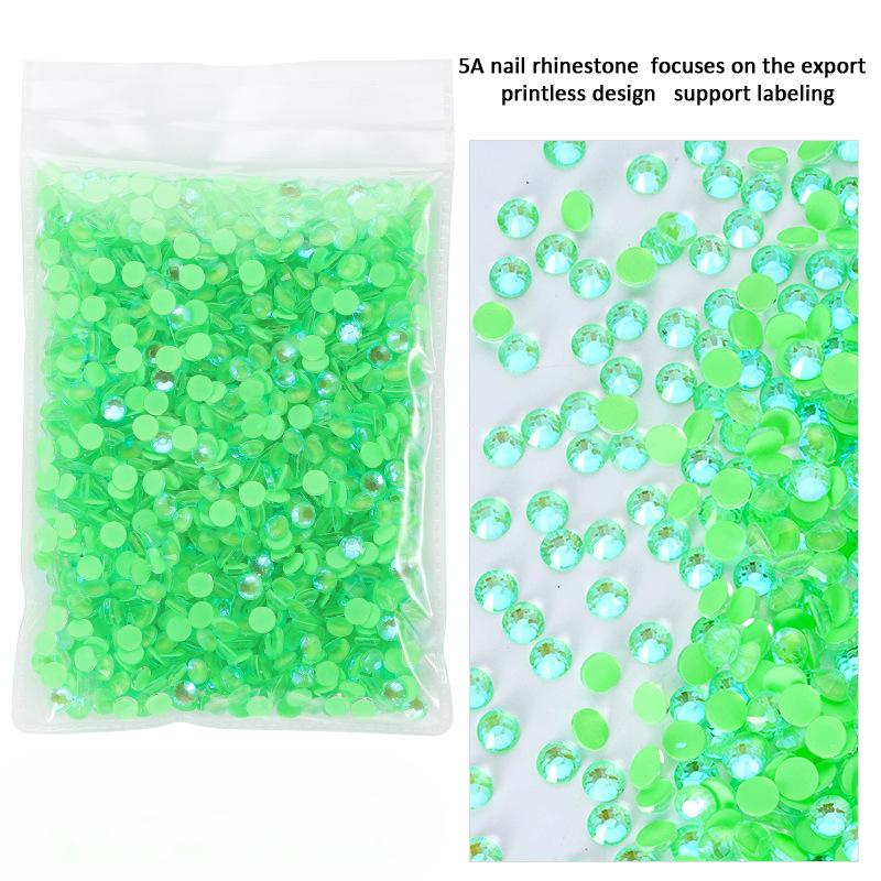 Nagelkunst-Schmuck, leuchtender Protein-Diamant mit flachem Boden, Glaskristall-Aufkleber, Diamant, DIY-Nagelkunst, Diamant-Schmuck, Zubehör, Nageldiamant