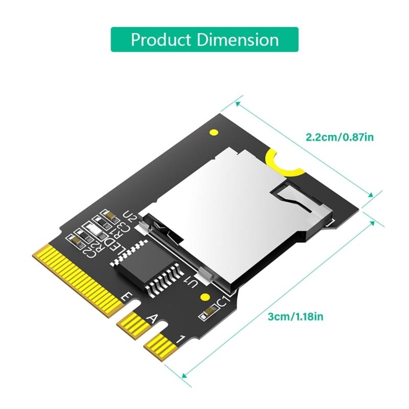 M.2 NGFF Key A+E zu T-Flash Kartenleser T-Flash Karte M.2 NGFF Key A+E (2230) 22x30mm