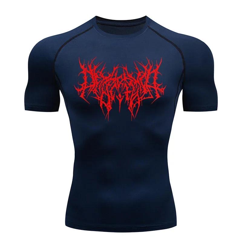 Men's T-shirt Men Running Sport T Shirt Men Compression Fitness Tops Tee Quick DryTight Training Gym Sport Running Shirts Jersey
