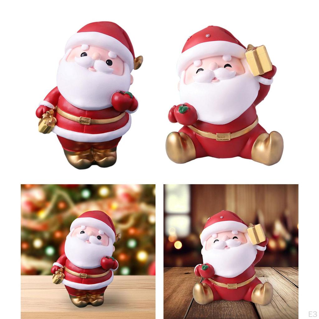 Christmas Decoration Piggy Bank Figurine Photo Prop Table Sculpture for Indoor Home Decor