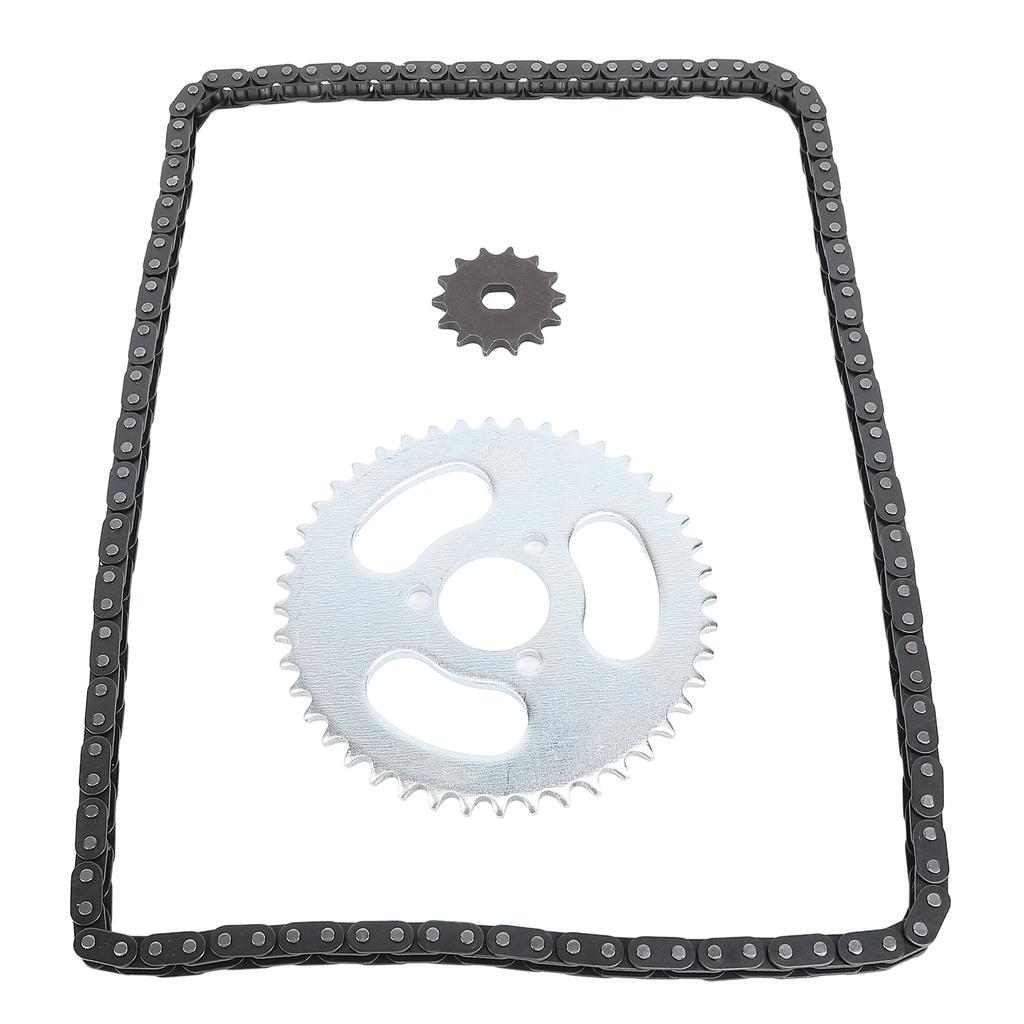 T8F Chain Sprocket Kit Steel 14T Front Sprocket 44T 3 Hole Rear Sprocket Set with 120 Links Chain Fo