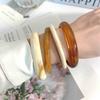 4PCS  Acrylic Resin Geometric Bracelets for Women Minimalist Chic Irregular Marbling Round Cuff Bangle Fashion Party Jewelry Gift