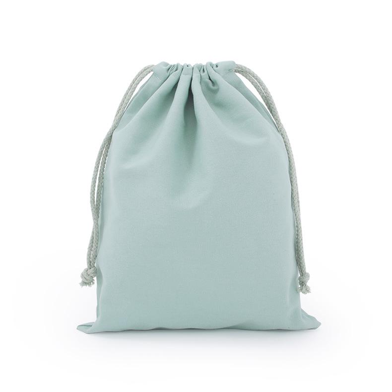 Eco-friendly White Cotton Drawstring Pouch - Custom Canvas Storage Bag