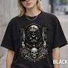 Gothic Black Cat Skull Shirt, Occult Cat Graphic Tee, Dark Aesthetic Tattoo Tee