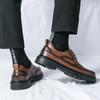 Gentleman Retro Business Leather Shoes Formal Dress Office Shoes Men's Wedding Black Shoes Brown Free Shipping British Style